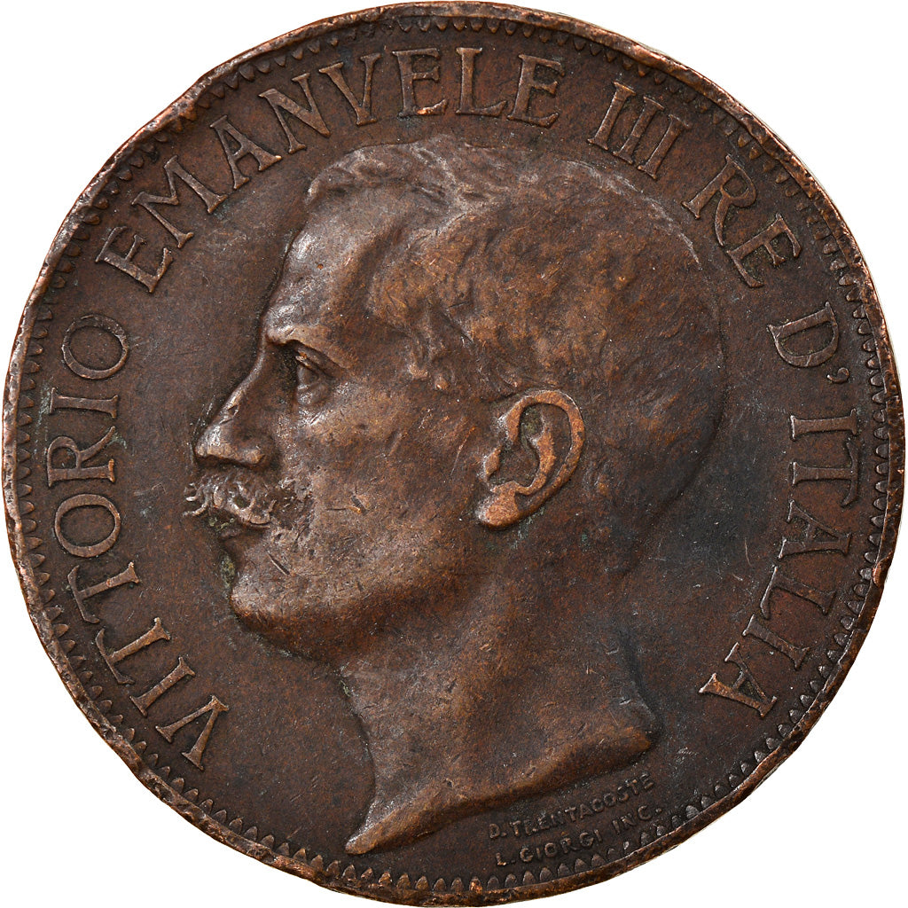 Coin, Italy, Vittorio Emanuele III, 10 Centesimi, 1911, Rome, VF(30-35), Bronze