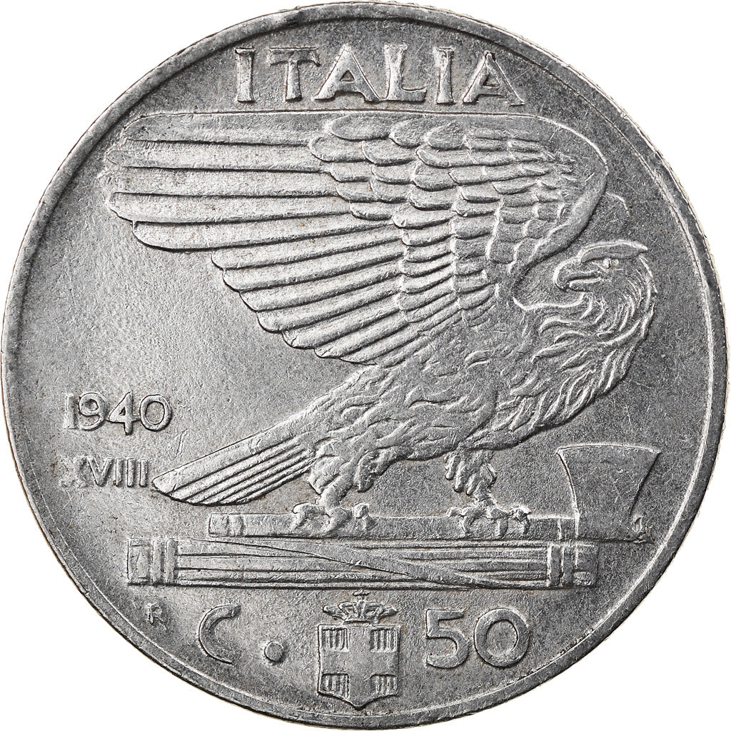 Münze, Italien, Vittorio Emanuele III, 50 Centesimi, 1940, Rome, SS+, Stainless