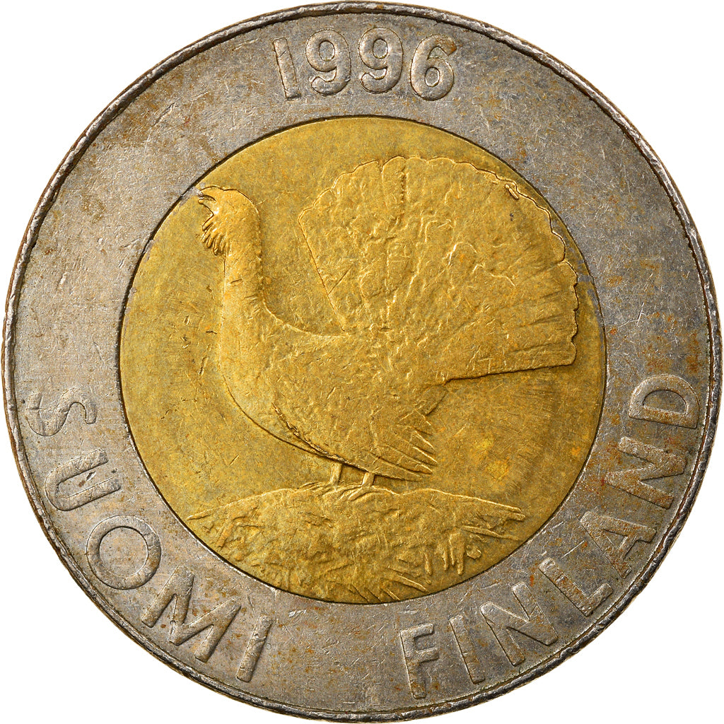 Münze, Finnland, 10 Markkaa, 1996, S+, Bi-Metallic, KM:77