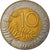 Moneda, Finlandia, 10 Markkaa, 1996, BC+, Bimetálico, KM:77