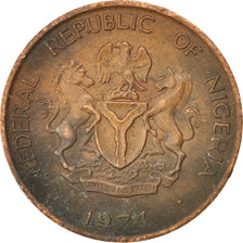 NIGERIA, Kobo, 1974, KM #8.1, EF(40-45), Bronze, 5.81