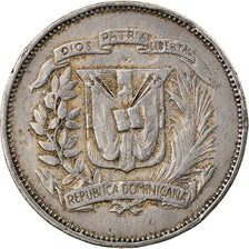Moneta, Repubblica domenicana, 25 Centavos, 1967, MB+, Rame-nichel, KM:20a.1