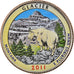 Coin, United States, Quarter, 2011, U.S. Mint, Denver, Colourized, AU(55-58)