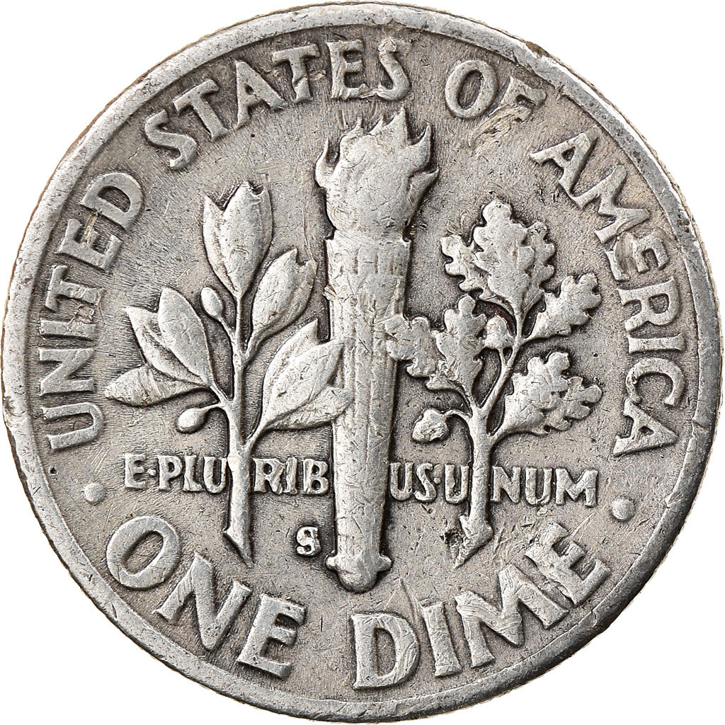 Moneta, USA, Roosevelt Dime, Dime, 1951, U.S. Mint, San Francisco, EF(40-45)