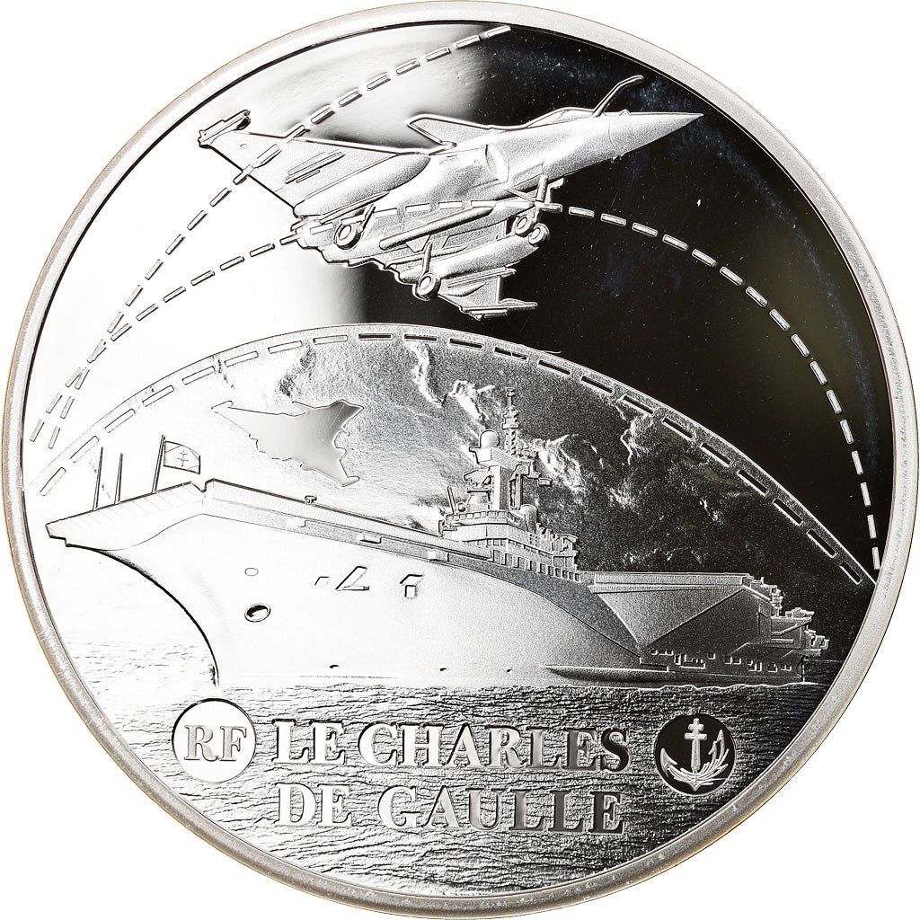 France, Monnaie de Paris, 10 Euro, Navire, Le Charles De Gaulle, 2016, BE, FDC