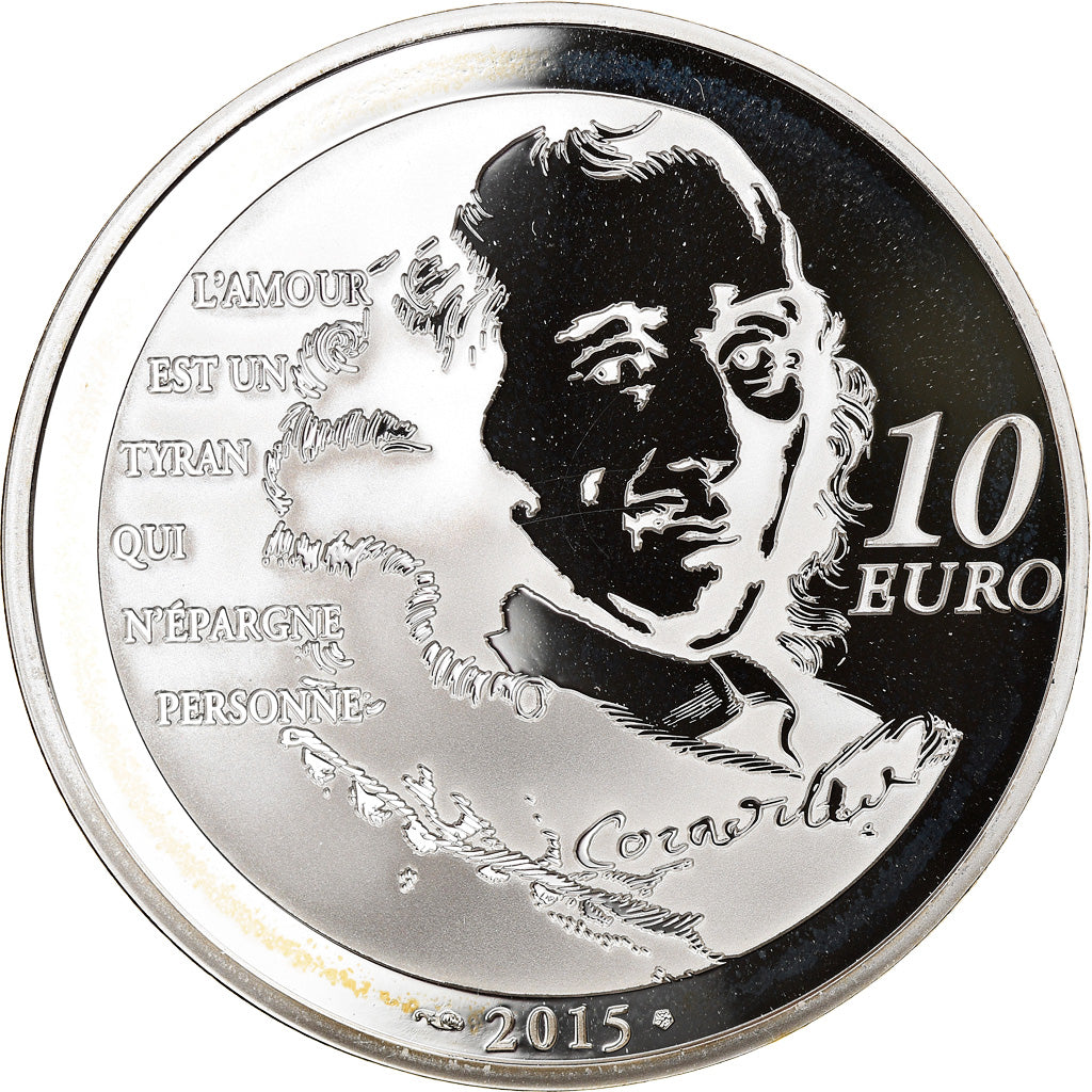 Francia, Monnaie de Paris, 10 Euro, Chimène, 2015, Paris, BE, FDC, Argento