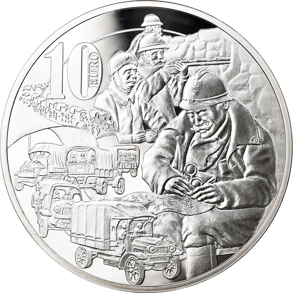 Francia, Monnaie de Paris, 10 Euro, Verdun La Voie Sacrée, 2016, BE, FDC