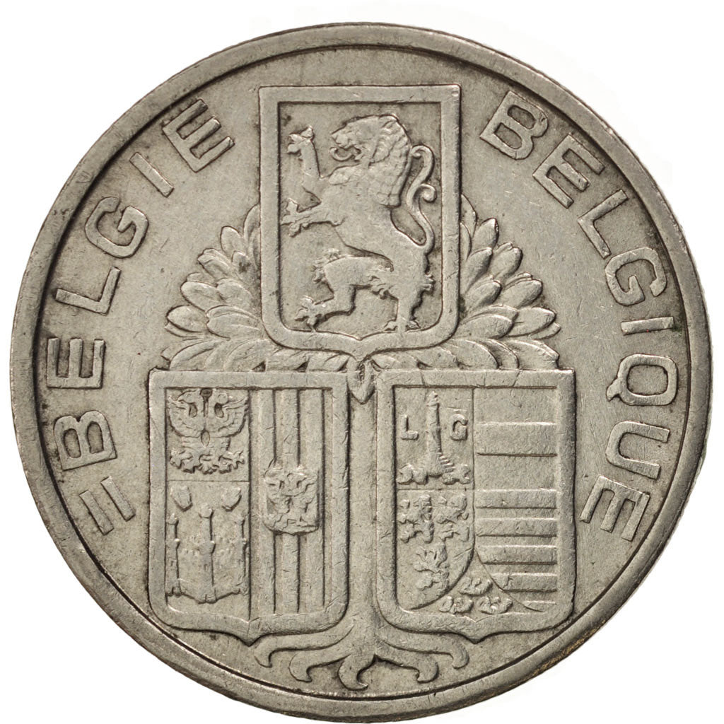 BELGIUM, 5 Francs, 5 Frank, 1939, KM #117.2, EF(40-45), Nickel, 8.86