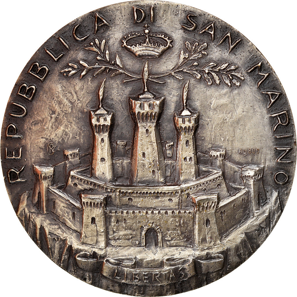 San Marino, Medal, Nuova Convenzione Monetaria, 1982, MS(63), Silver