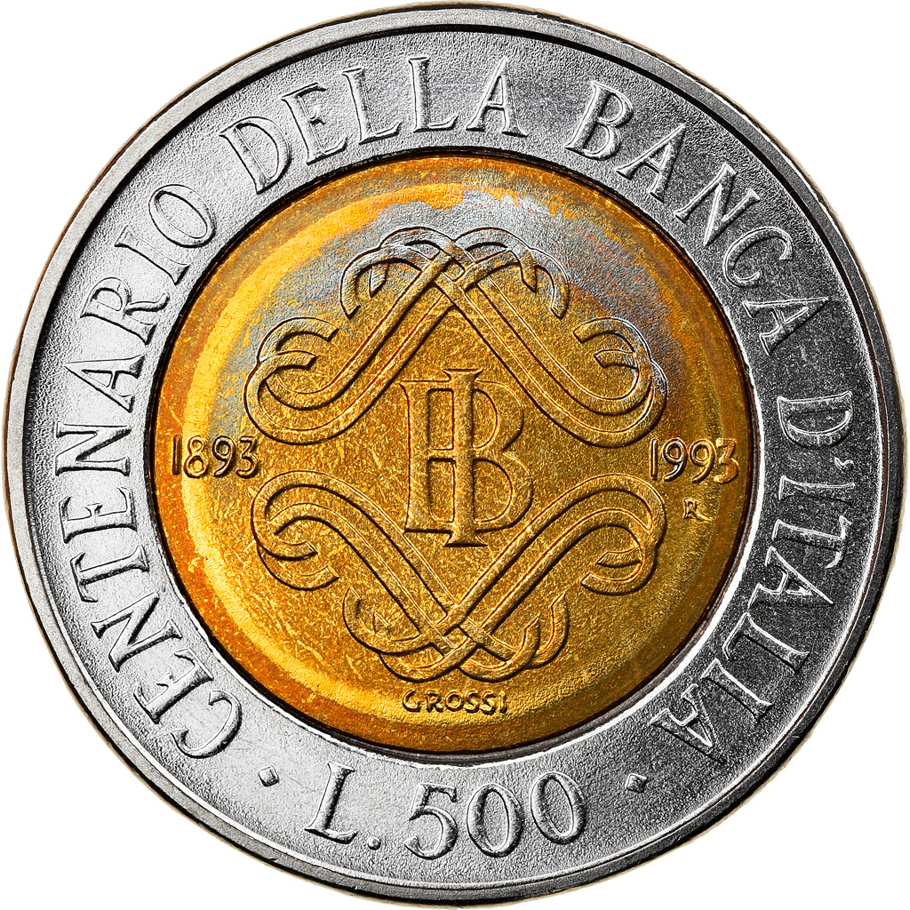 Moneta, Italia, 500 Lire, 1993, Rome, SPL, Bi-metallico, KM:160