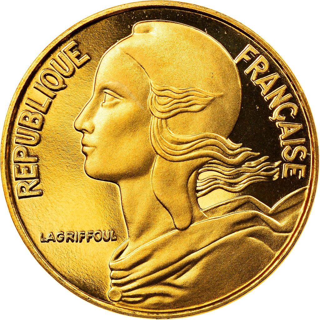 Munten, Frankrijk, Marianne, 5 Centimes, 1992, Paris, BE, FDC, Aluminum-Bronze