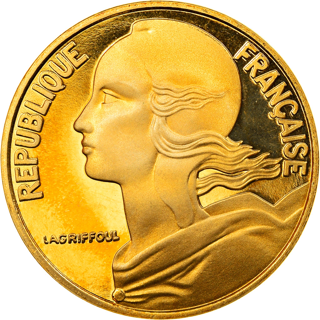 Munten, Frankrijk, Marianne, 10 Centimes, 1992, Paris, BE, FDC, Aluminum-Bronze