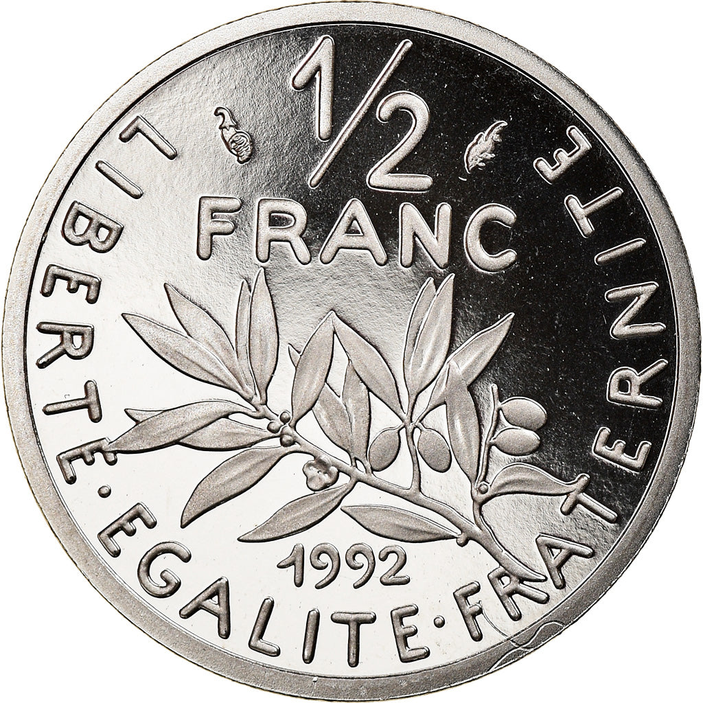 Monnaie, France, Semeuse, 1/2 Franc, 1992, Paris, BE, FDC, Nickel, Gadoury:429a