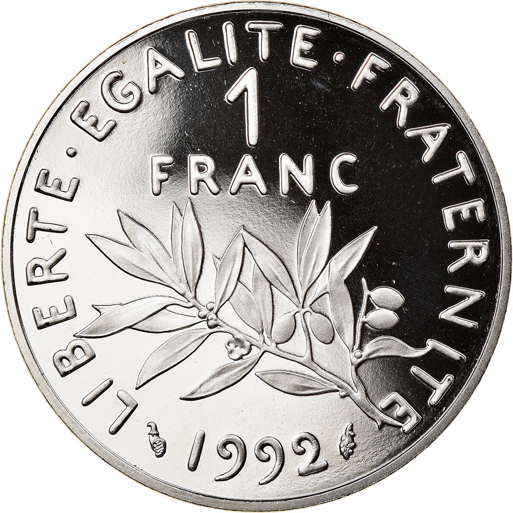 Coin, France, Semeuse, Franc, 1992, Paris, BE, MS(65-70), Nickel, KM:925.2