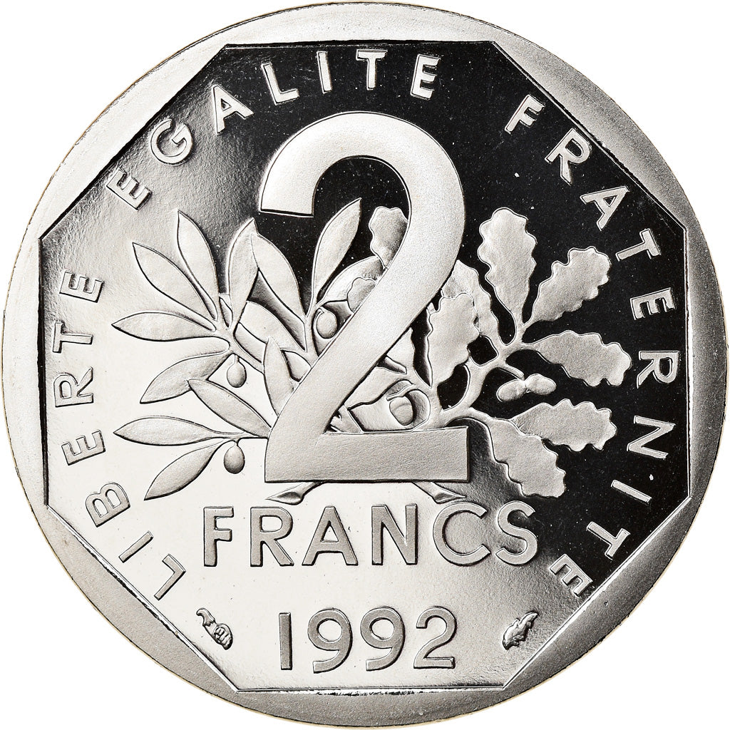 Coin, France, Semeuse, 2 Francs, 1992, Paris, BE, MS(65-70), Nickel, KM:942.2