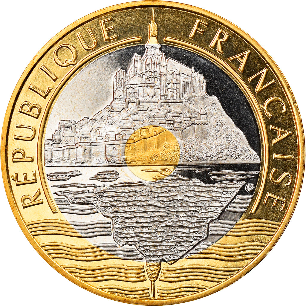 Moneda, Francia, Mont Saint Michel, 20 Francs, 1992, Paris, BE, FDC