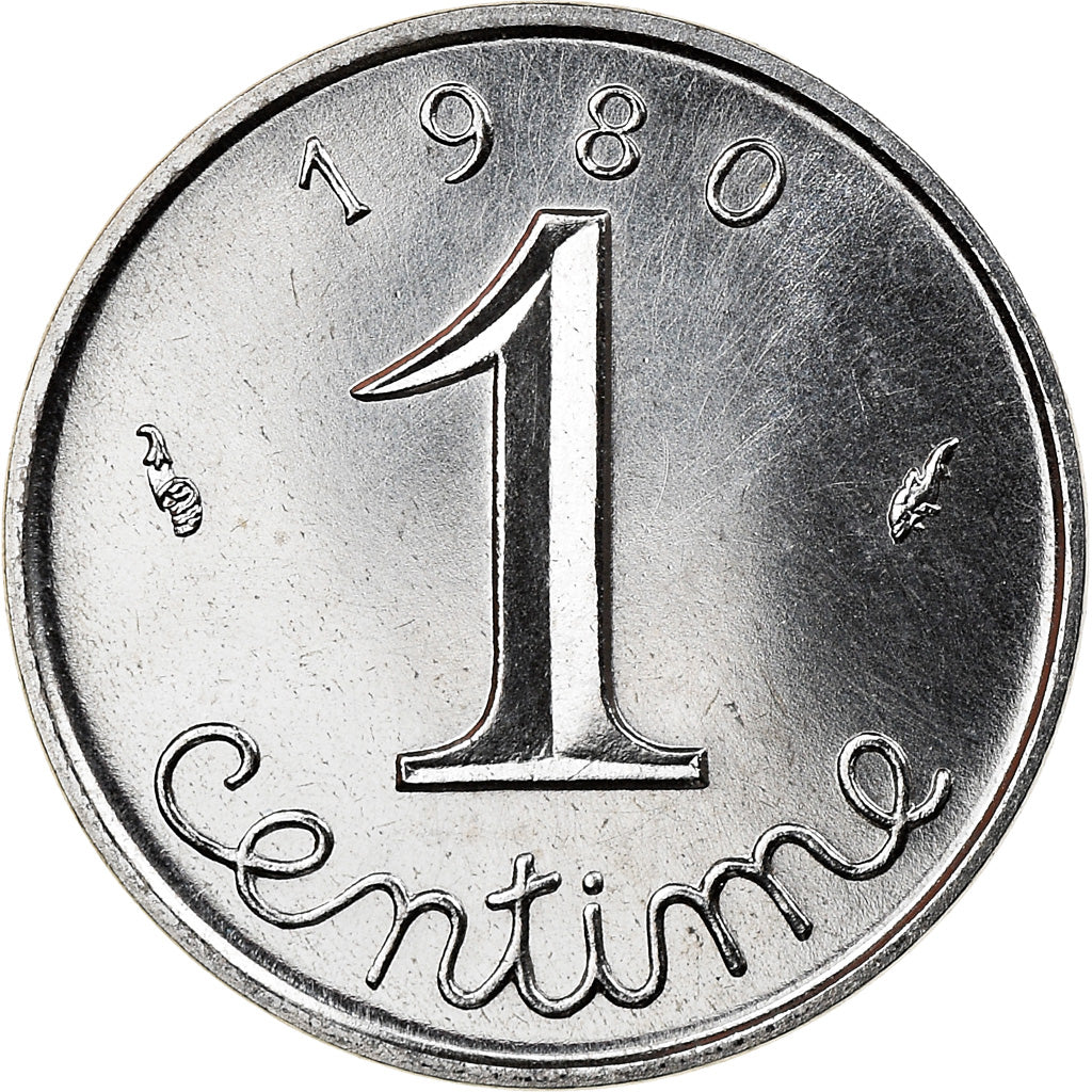 Moneta, Francia, Épi, Centime, 1980, Paris, FDC, Acciaio inossidabile, KM:928