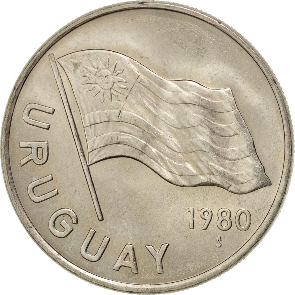Uruguay, République, 5 Nuevos Pesos 1980, KM 75
