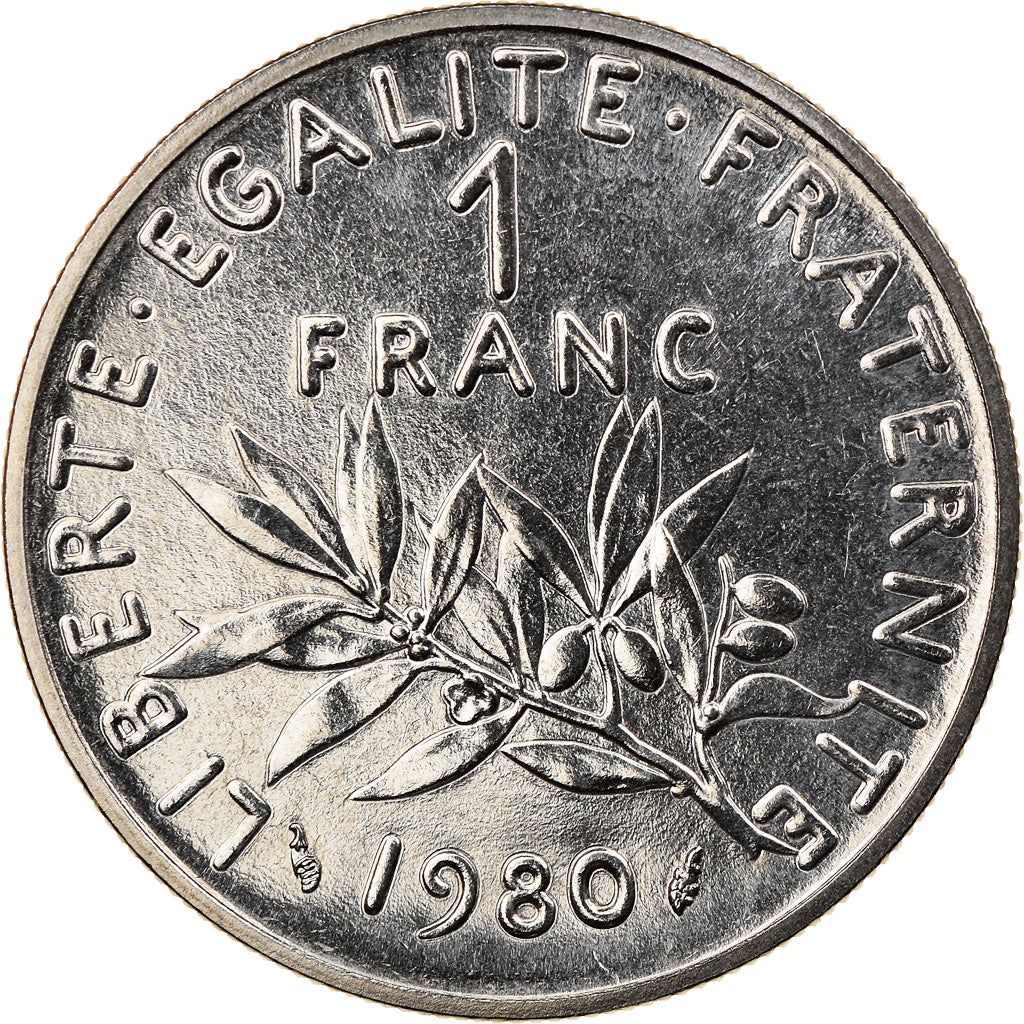Monnaie, France, Semeuse, Franc, 1980, Paris, FDC, Nickel, Gadoury:474, KM:925.1