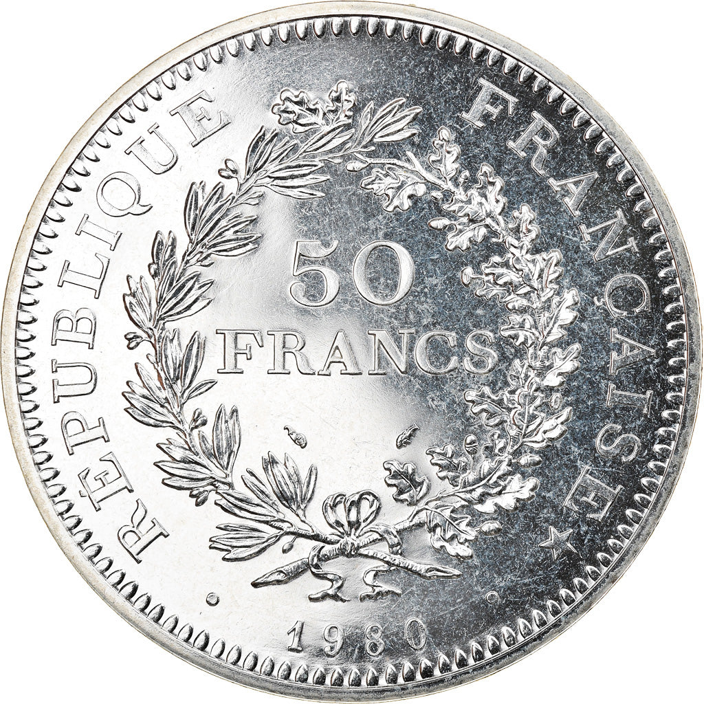 Monnaie, France, Hercule, 50 Francs, 1980, Paris, FDC, Argent, Gadoury:882