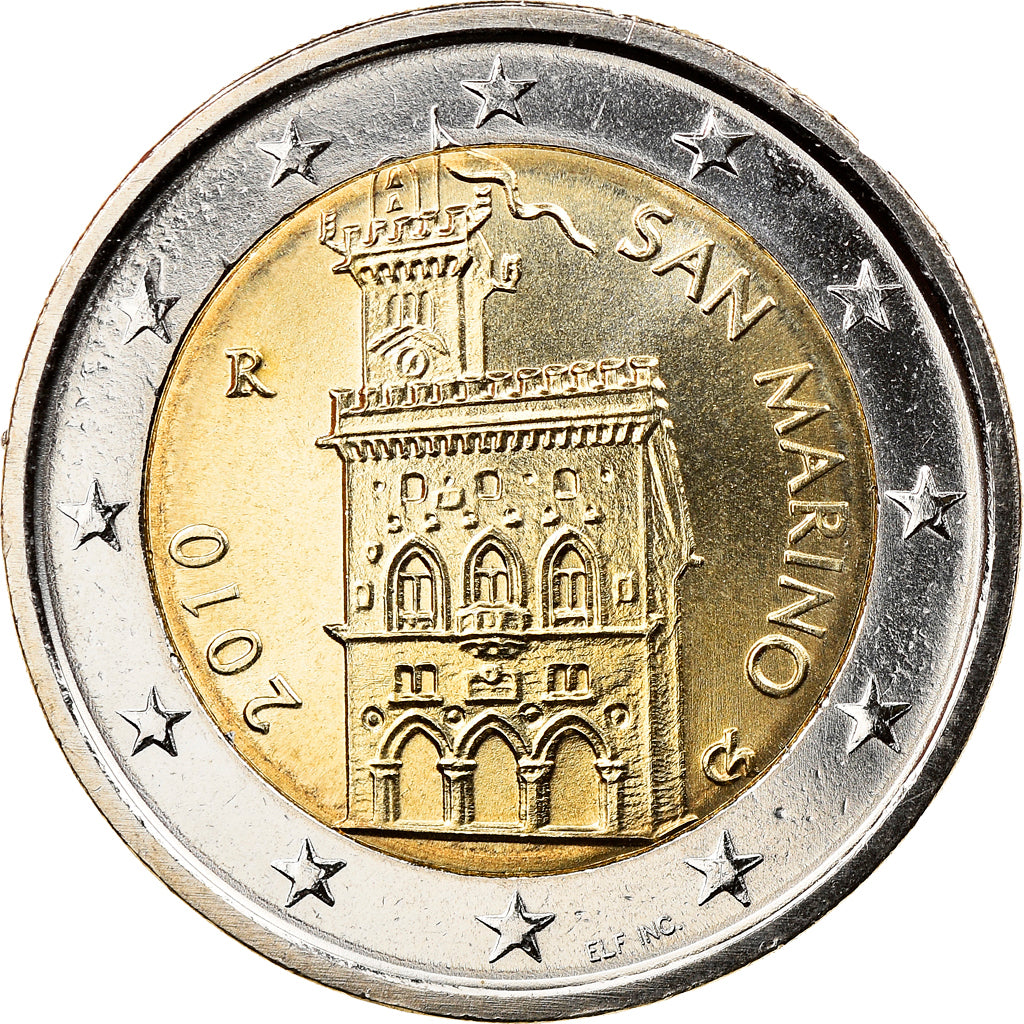 San Marino, 2 Euro, 2010, Rome, MS(65-70), Bi-Metallic, KM:486