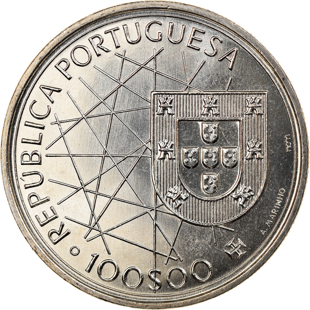 Moeda, Portugal, 100 Escudos, 1989, Découverte des Açores, MS(65-70)