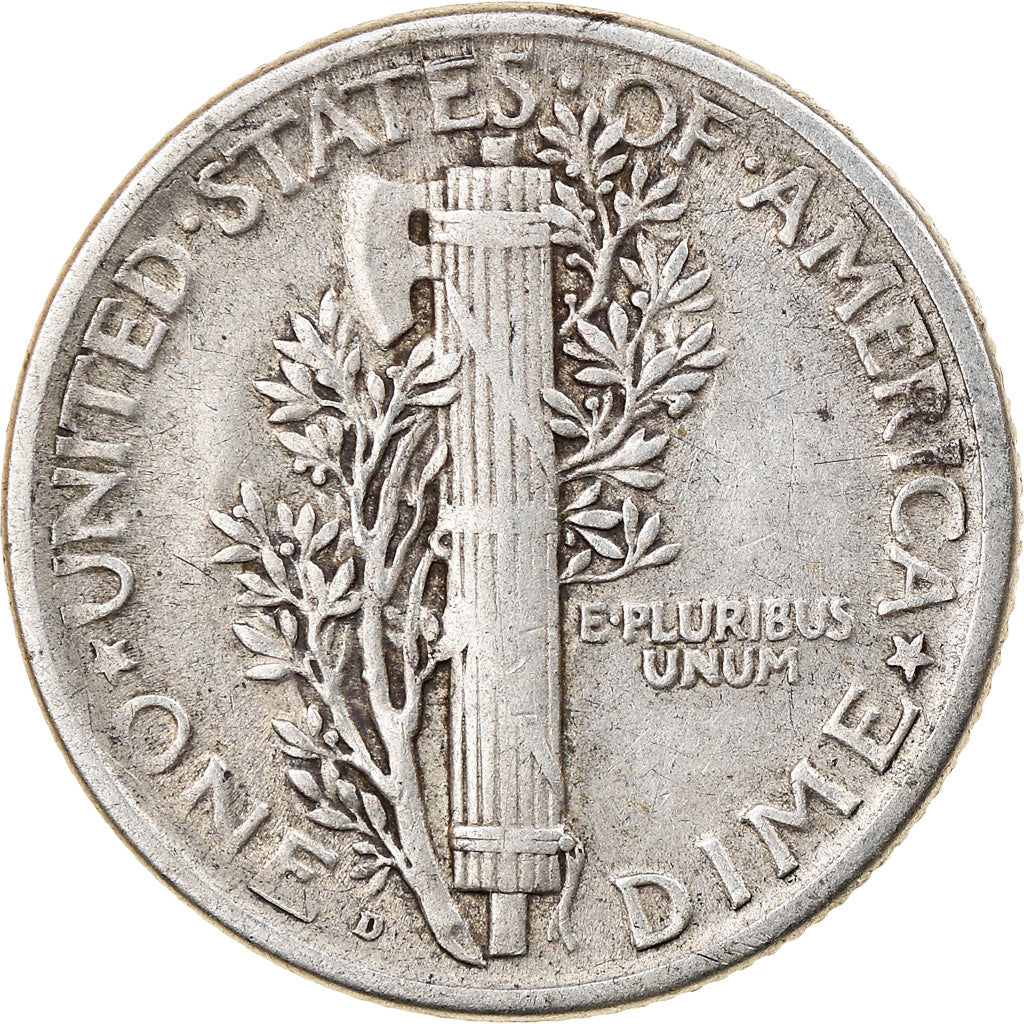 Monnaie, États-Unis, Mercury Dime, Dime, 1918, U.S. Mint, Philadelphie, TB+