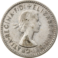 Monnaie, Australie, Elizabeth II, Threepence, 1958, Melbourne, TTB, Argent