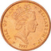 ISLE OF MAN, 2 Pence, 1997, Pobjoy Mint, KM #589, MS(63), Copper Plated Steel,..