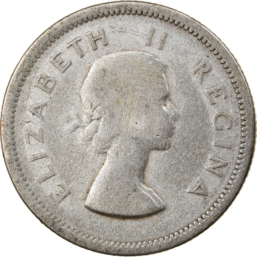 Monnaie, Afrique du Sud, Elizabeth II, Shilling, 1954, TB, Argent, KM:49