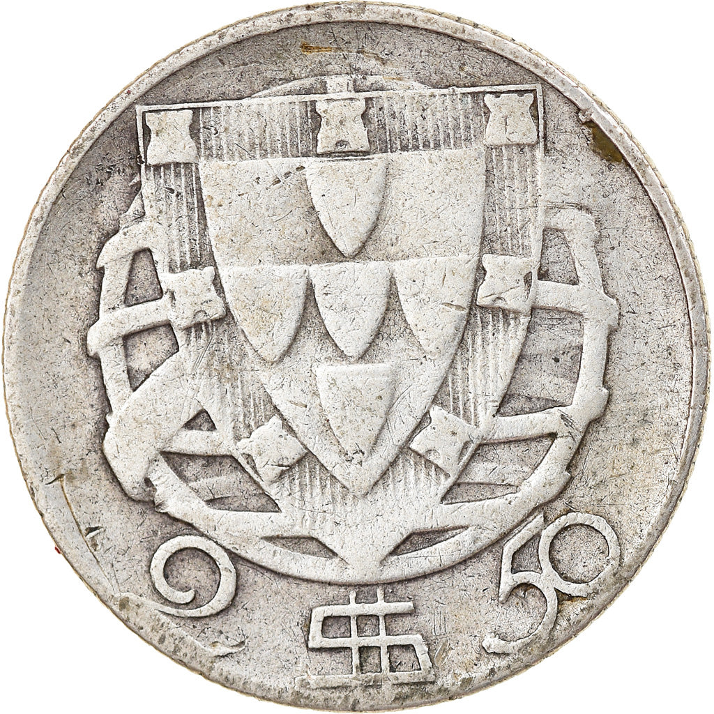 Monnaie, Portugal, 2-1/2 Escudos, 1951, TB+, Argent, KM:580