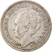 Moneda, Países Bajos, Wilhelmina I, 25 Cents, 1928, MBC, Plata, KM:164