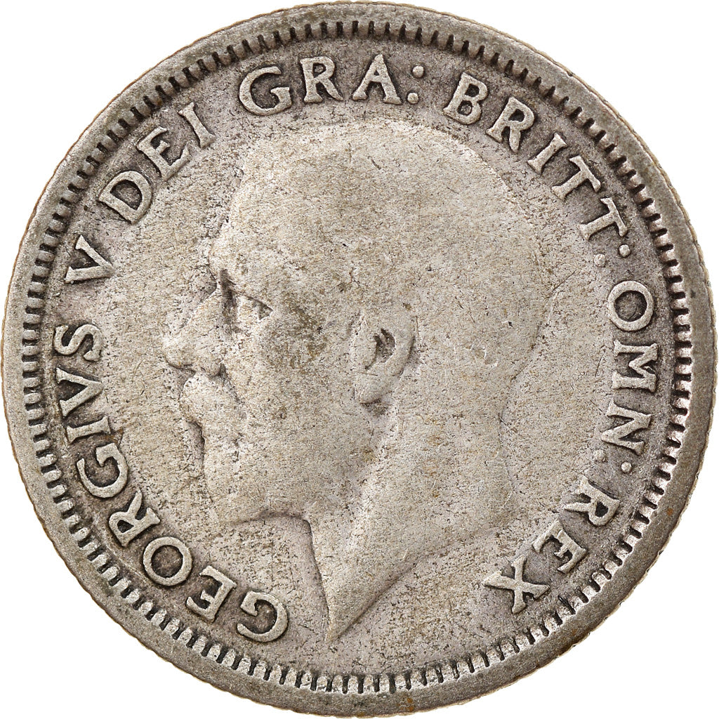 Münze, Großbritannien, George V, 6 Pence, 1927, S, Silber, KM:815a.1