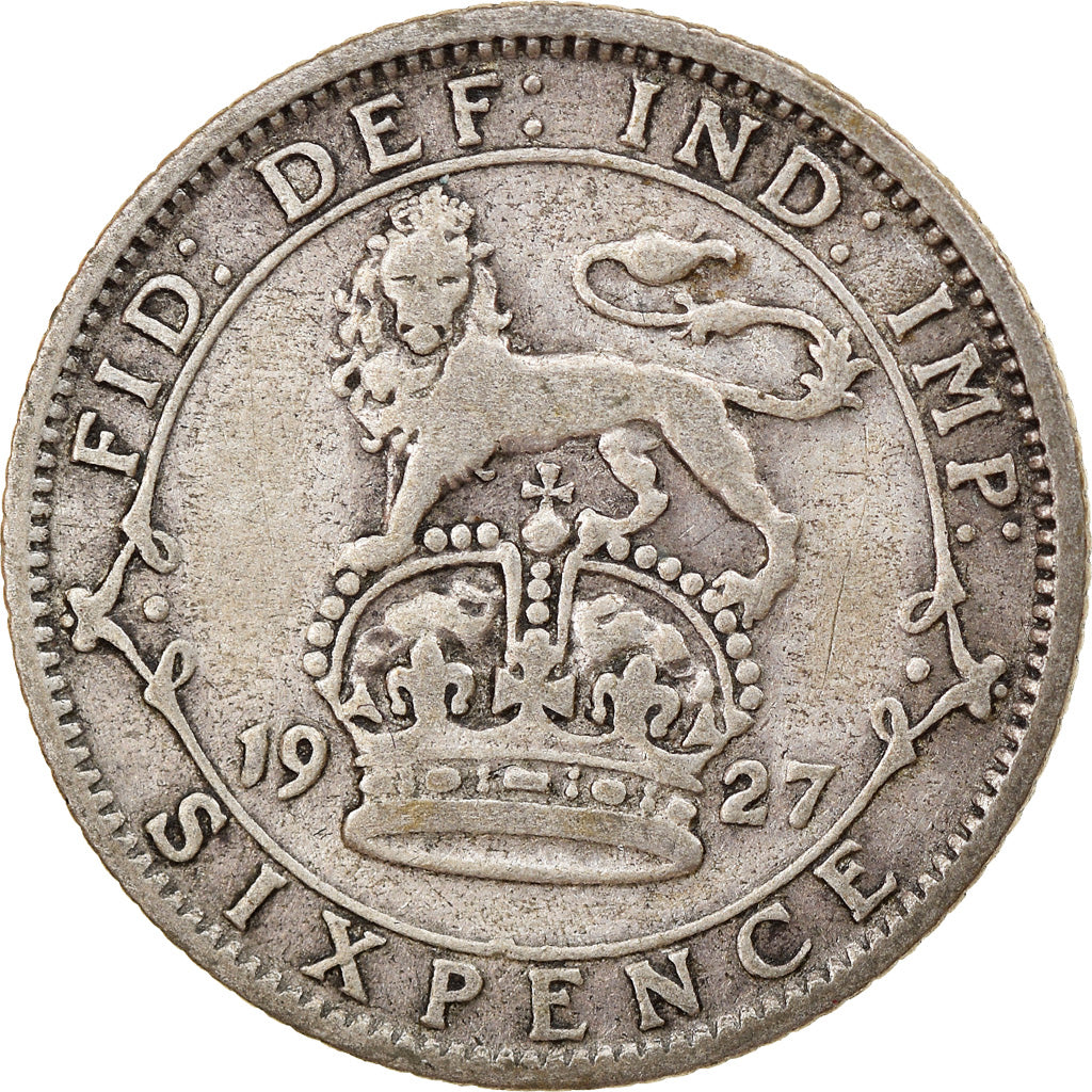 Münze, Großbritannien, George V, 6 Pence, 1927, S, Silber, KM:815a.1