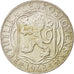 CZECHOSLOVAKIA, 100 Korun, 1948, KM #26, AU(55-58), Silver, 31, 13.88