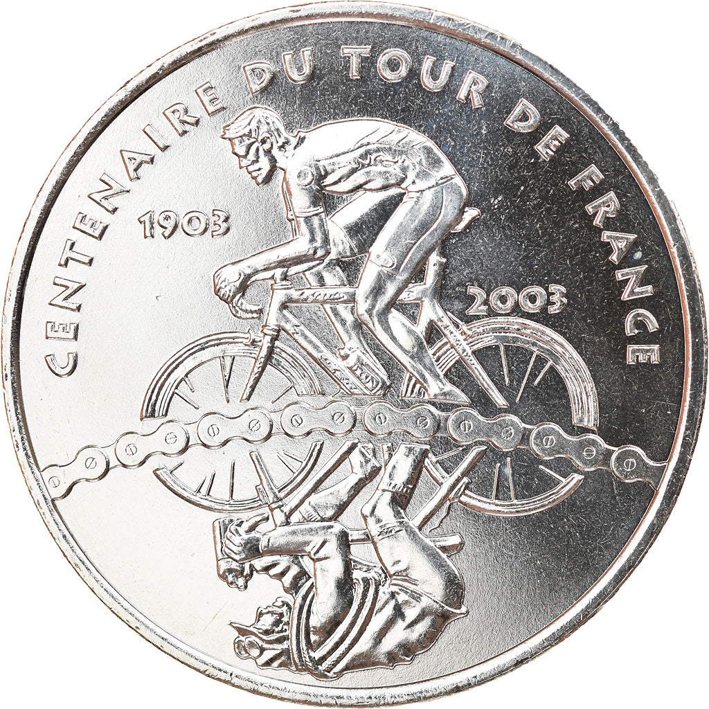 Frankreich, 1/4 Euro, Tour de France, 2003, STGL, Silber, Gadoury:EU70, KM:1995