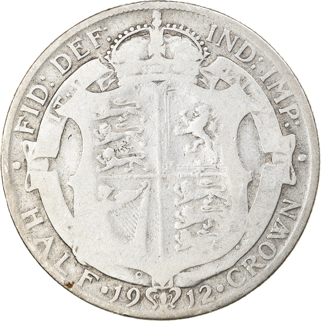 Moneta, Gran Bretagna, George V, 1/2 Crown, 1912, MB, Argento, KM:818.1
