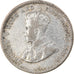 Münze, Ceylon, George V, 25 Cents, 1920, S+, Silber, KM:105a