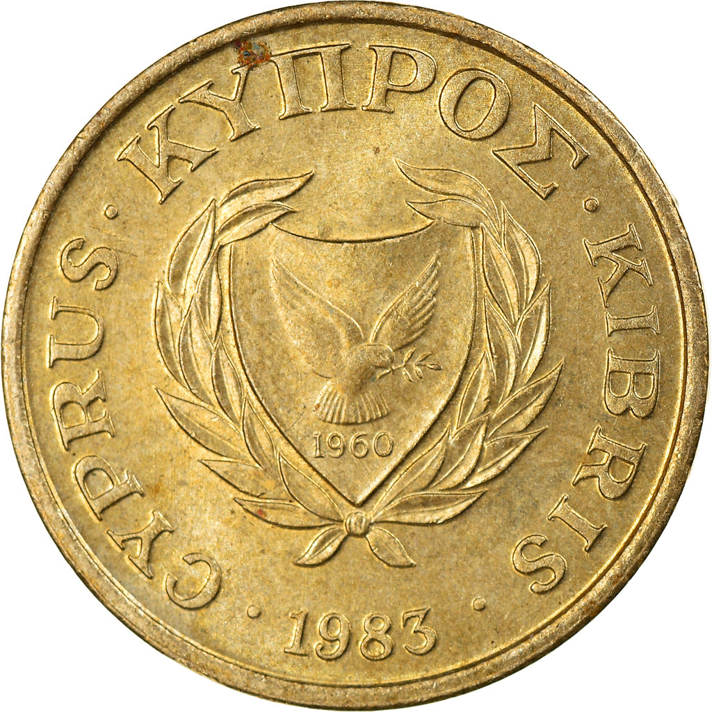 Moeda, Chipre, Cent, 1985, EF(40-45), Níquel-Latão, KM:53.1