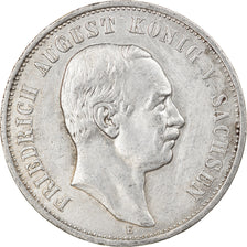 Coin, German States, SAXONY-ALBERTINE, Friedrich August III, 3 Mark, 1909