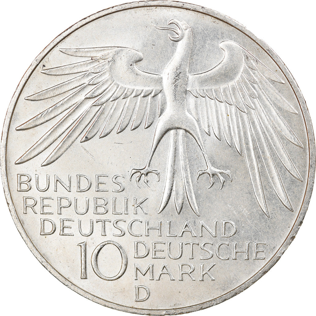 Munten, Federale Duitse Republiek, 10 Mark, 1972, Munich, PR, Zilver, KM:133