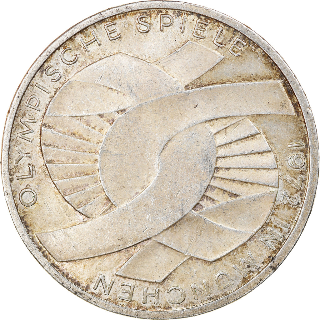 Münze, Bundesrepublik Deutschland, 10 Mark, 1972, Stuttgart, SS, Silber, KM:131