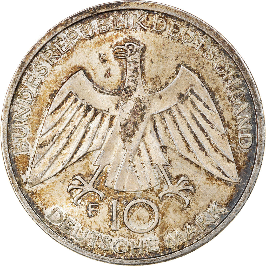 Münze, Bundesrepublik Deutschland, 10 Mark, 1972, Stuttgart, SS, Silber, KM:131