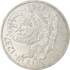Moneta, Niemcy - RFN, 10 Mark, 1987, Hamburg, Germany, EF(40-45), Srebro, KM:166