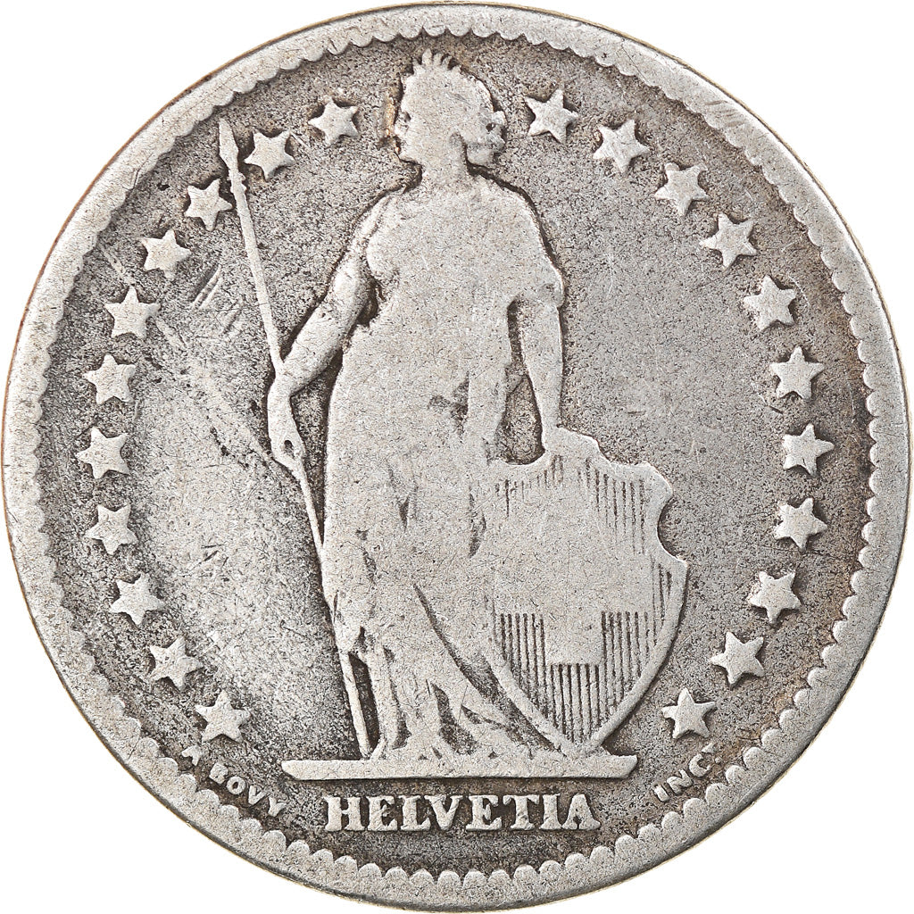 Monnaie, Suisse, 2 Francs, 1875, Bern, TB, Argent, KM:21