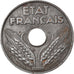 Moeda, França, État français, 20 Centimes, 1944, Paris, AU(55-58), Ferro