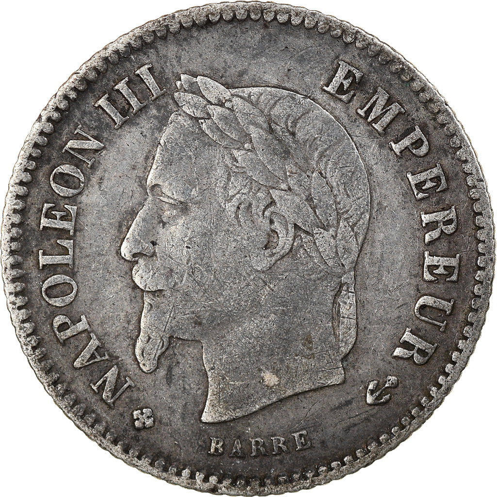 Moneda, Francia, Napoleon III, Napoléon III, 20 Centimes, 1867, Strasbourg