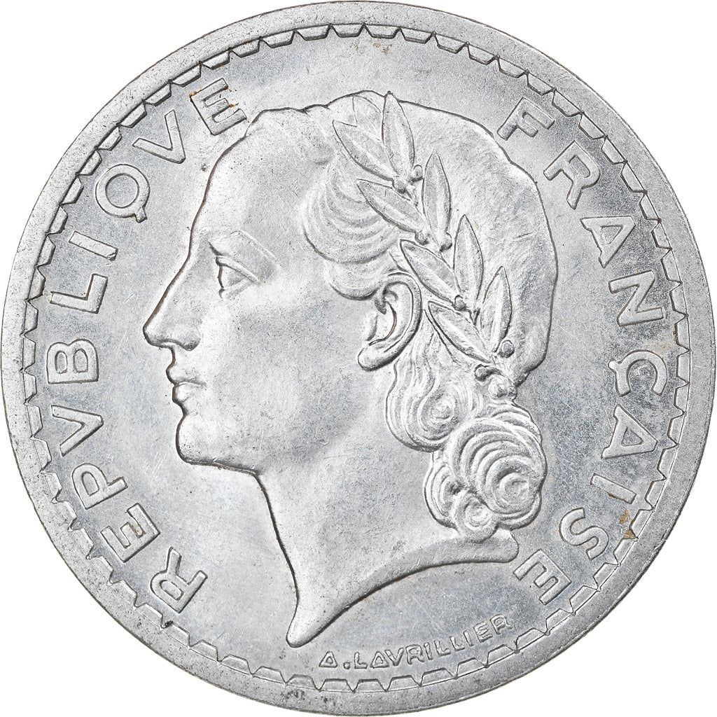 Moneta, Francia, Lavrillier, 5 Francs, 1946, Paris, SPL-, Alluminio, KM:888b.1