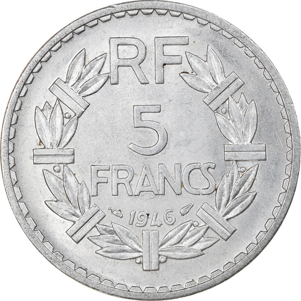 Moneta, Francia, Lavrillier, 5 Francs, 1946, Paris, SPL-, Alluminio, KM:888b.1