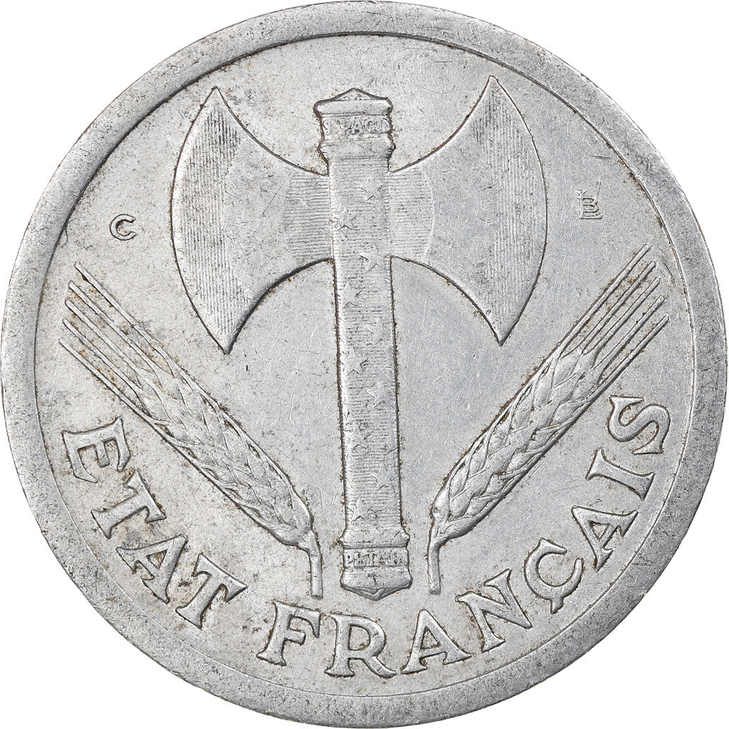Moneta, Francja, Bazor, 2 Francs, 1944, Castelsarrasin, VF(30-35), Aluminium